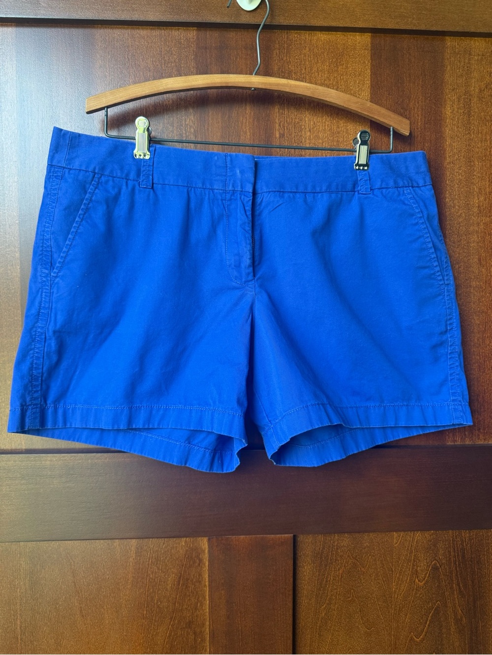 Women’s J. Crew Blue 4.5 Inch Cotton Shorts Size 14